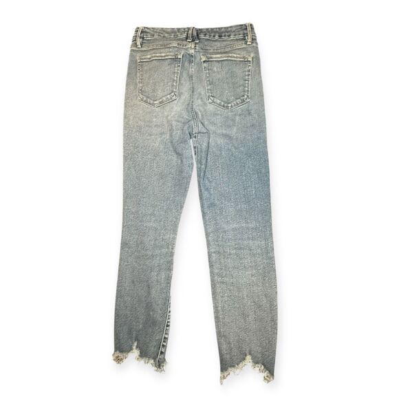 GOOD AMERICAN Women’s Blue Raw Hem Skinny Jeans Size 6 / 28 - Picture 2 of 4